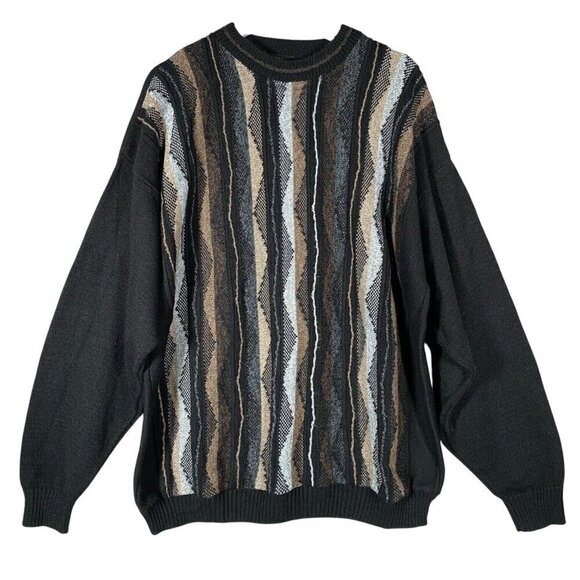 Vintage Protege Sweater Men’s XL Textured Knit 90s Coogi Cosby Grandpa Biggie